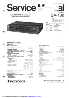 Technics - SA-160 - Service manual 